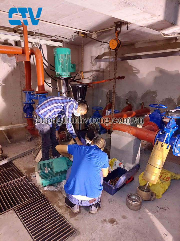 Khắc phục hư hỏng buồng bơm máy bơm trục đứng hiệu quả