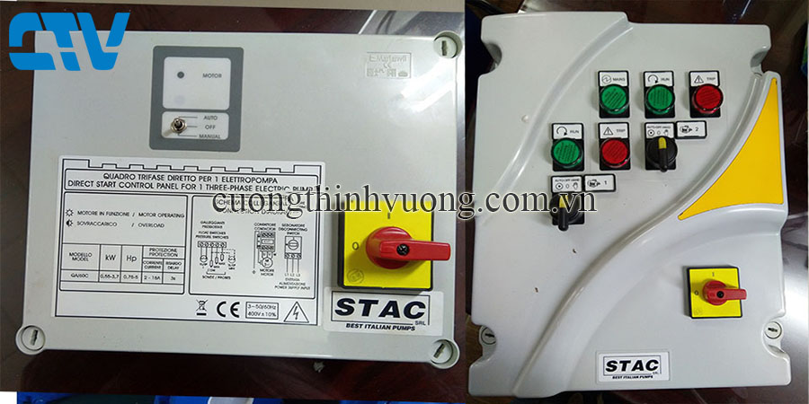 Tủ điện bảo vệ máy bơm hãng Stac Italia